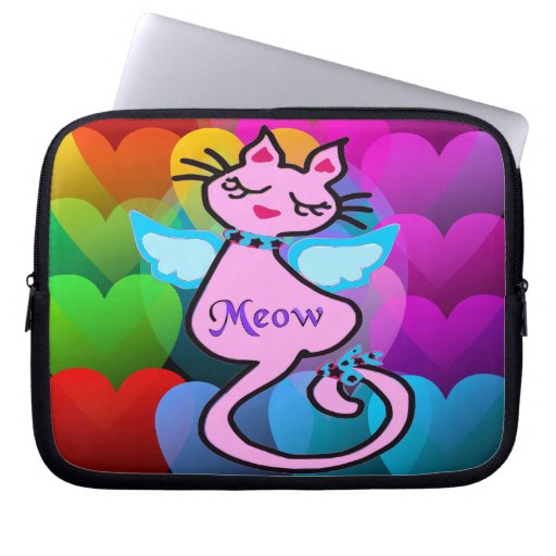 »¦๑Swanky Adorable Kitty Cat Laptop Sleeve๑¦«