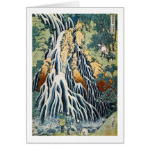 きりふりの滝, 北斎 Kirifuri Falls, Hokusai, Ukiyo-e Greeting Cards