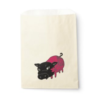 カレーの大好きな、黒豚の名前はチェルシー。black pig Chelsea. Favor Bags