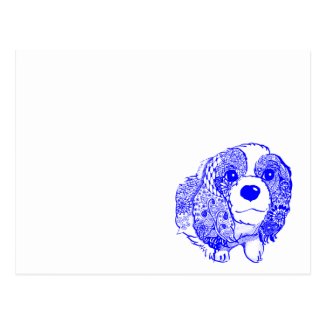 キャバリア・キング・チャールズ・スパニエル Cavalier King Charles Spanie Postcard