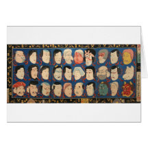 三十のお面, 国芳 30 Masks, Kuniyoshi, Ukiyo-e Card