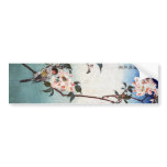 八重桜に鳥, 広重 Cherry Blossom & Bird, Hiroshige, Ukiyoe Bumper Stickers