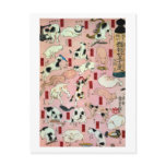 其のまま地口猫飼好五十三疋（上）, 国芳 Cats(1), Kuniyoshi, Ukiyo-e Post Card