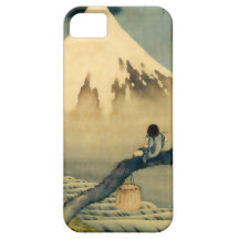 富士と少年, 北斎 Mount Fuji and Boy, Hokusai, Ukiyo-e iPhone 5 Cover