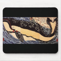 巨鯨, 国芳 Big Whale, Kuniyoshi, Ukiyoe Mouse Pads