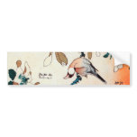 文鳥とコブシ, 北斎 Java Sparrow and Kobushi, Hokusai Bumper Sticker