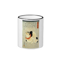 日本猫, 国芳 Japanese Cat, Kuniyoshi, Ukiyo-e Coffee Mug