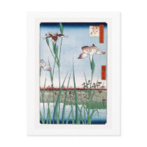 歌川広重「堀切の花菖蒲」 Horikiri Iris Garden Hiroshige Post Cards