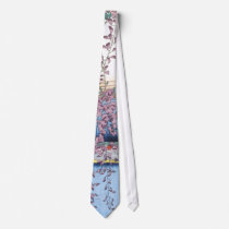歌川広重「重亀戸天神境内」 Wisteria Kameido Hiroshige Necktie