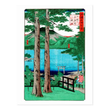 歌川広重 Chuzenji Lake, Utagawa Hiroshige Postcard