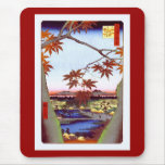 歌川広重 Maple Trees and Tekona Shrine, Hiroshige Mousepad