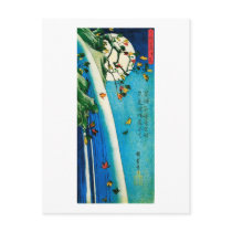 歌川広重 Moon Over Waterfall, Utagawa Hiroshige Postcards
