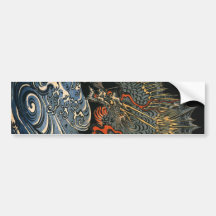 海龍, 国芳, Sea Dragon, Kuniyoshi, Ukiyo-e Bumper Stickers