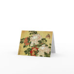 牡丹に蝶 Peonies Butterfly 葛飾北斎 Katsushika Hokusai Greeting Card