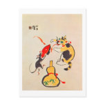 猫と鼠, 栖鳳 Cat and Mouse, Seihō, Japanese Art Postcards