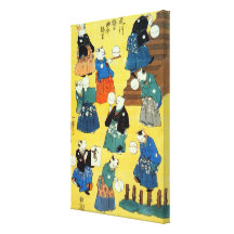 猫の曲芸師, 国芳 Acrobat of the Cats, Kuniyoshi, Ukiyo-e Canvas Prints