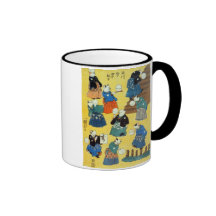 猫の曲芸師, 国芳 Acrobat of the Cats, Kuniyoshi, Ukiyo-e Mug