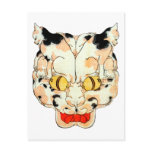 猫の顔, 芳藤 Face of The Cat, Yoshifuji, Ukiyoe Post Card