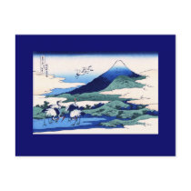 相州梅沢庄 Umegawa. 葛飾北斎/Hokusai Postcards