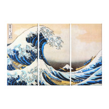 神奈川沖浪裏, 北斎 Great Wave, Hokusai, Ukiyo-e Gallery Wrap Canvas