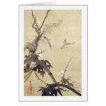 竹に鳥, 其一 Bird and Bamboo, Kiitsu, Japan Art Greeting Cards