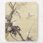 竹に鳥, 其一 Bird and Bamboo, Kiitsu, Japan Art Mousepad