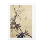 竹に鳥, 其一 Bird and Bamboo, Kiitsu, Japan Art Post Cards