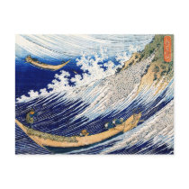葛飾北斎の千絵の海 総州銚子Ocean Waves,Hokusai Postcards
