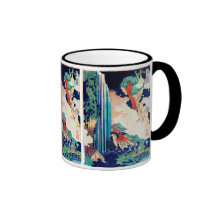 葛飾北斎 Ono Falls, Katsushika Hokusai Coffee Mugs