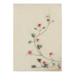 葛飾北斎 Small Red Blossoms On A Vine, Hokusai posters