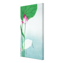 蓮に白鷺, 小原古邨 Lotus & White heron, Koson, Ukiyo-e Gallery Wrapped Canvas