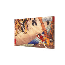 虎と闘う少年, Boy Fights Tiger, Kuniyoshi, Ukiyo-e Stretched Canvas Prints