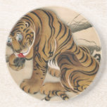 虎図, 若冲 Tiger, Jakuchu, Art Beverage Coasters