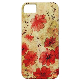 赤くグランジな花のiPhone 5 iPhone 5 Covers