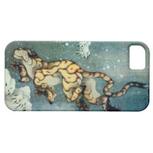 雪中虎図, 北斎 Tiger in the Snow, Hokusai, Art iPhone 5 Cases