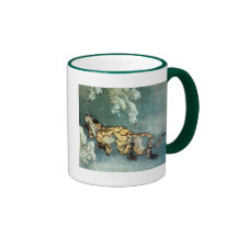雪中虎図, 北斎 Tiger in the Snow, Hokusai Mugs