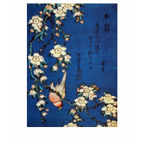鳥と枝垂桜, 北斎 Bird and Weeping Cherry Tree, Hokusai Tee Shirts