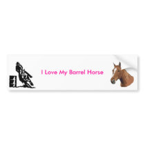 0000, 002, I Love My Barrel Horse bumper stickers by SupSuckaItsTiffany 0000, 002, I Love My Barrel Horse bumper stickers