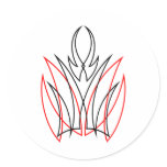 0001 Pinstripe Round Sticker
