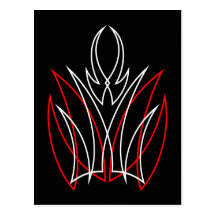 0001 Red & White Pinstripe Post Card