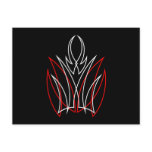 0001 Red & White Pinstripe Postcards