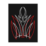 0001 Red & White Pinstripe Post Card