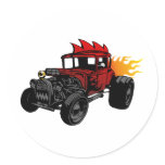 00073 Hot Rod Round Sticker