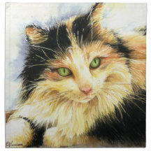 0010 Calico Cat Cloth Napkins
