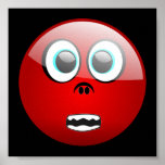 0021_Vector_Clipart funny faces red laughs express Poster