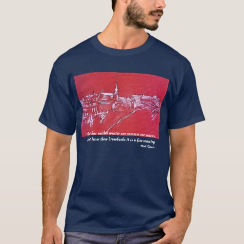 0087-French village in Winter shirt