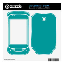 009999 Turquoise Solid Color Background Template Decal For LG Optimus T