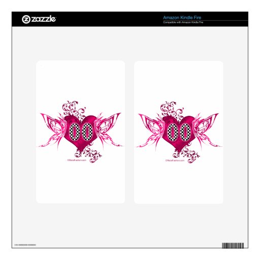 00 racing number butterflies decals for kindle fire