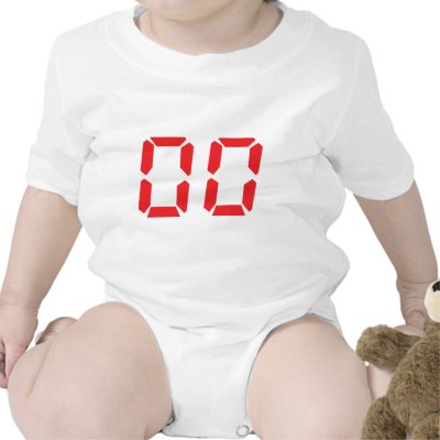 00 red alarm clock number zero zero t-shirts by Tomaniac