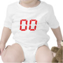 00 red alarm clock number zero zero t-shirts